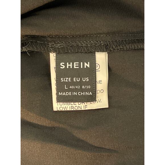 SHEIN Women’s One Shoulder Short Sleeve Silky Feel Top Color Black Size L - Picture 5 of 7